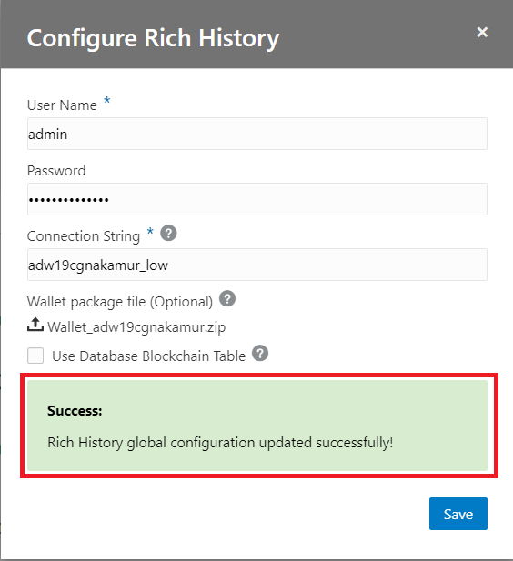 成功メッセージ