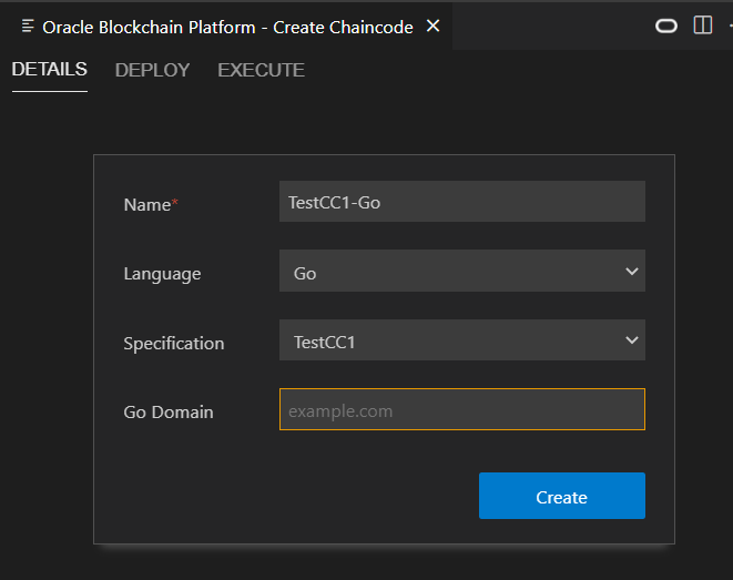 Chaincodeコード生成フォーム-Go