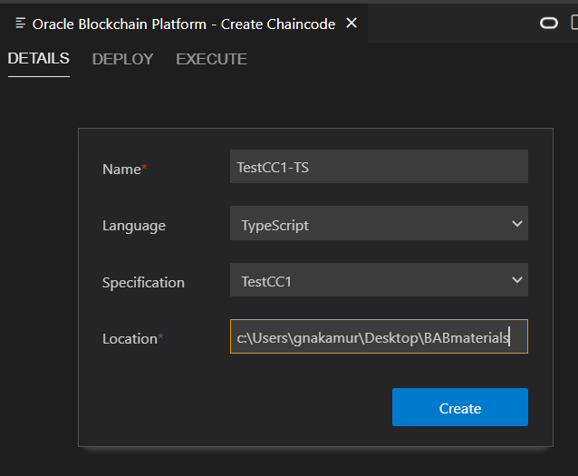 Chaincodeコード生成フォーム-TypeScript
