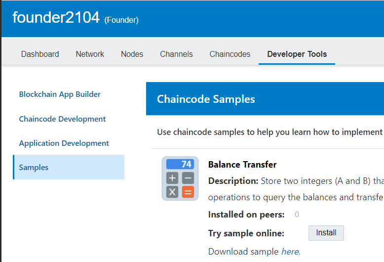 Samplesセクション